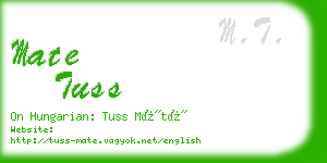 mate tuss business card